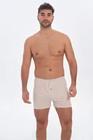 Pamuklu Önden Düğmeli Klasik Erkek Boxer Anıl 0073 Açık Kahve farklı açı