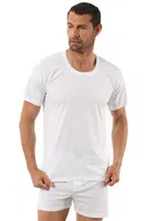 Erkek Pamuklu Penye Esnek Rahat Açik Yaka Yarım Kol Atlet Fanila Özkan 0059 Beyaz