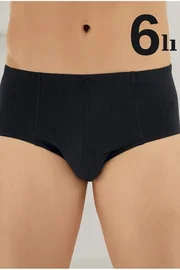 Arma Yıldız Erkek Pamuklu Siyah Külot 6'lı Paket Arma Yıldız 1117 - 6 ADET