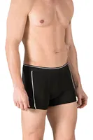 Erkek Penye Likralı Pamuklu Siyah Boxer Özkan 11314 Siyah görsel 4