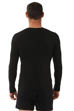 Özkan Erkek Penye Likralı Pamuklu V Yaka Uzun Kol T-Shirt Özkan 0274 - Alternatif Görünüm