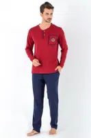 Erkek Pijama Takımı DoReMi 002-000271 Bordo farklı açı