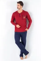 Erkek Pijama Takımı DoReMi 002-000271 Bordo görsel 4