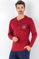 Erkek Pijama Takımı DoReMi 002-000271 Bordo görsel 7