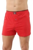 Erkek Şardonlu Pamuklu Kırmızı Düğmeli Penye Boxer Özkan 0041 Kırmızı