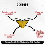 Erkek Sarı Deri String  Darkzone DZN6698 görsel 9