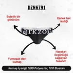 Erkek Siyah Deri Jockstrap  Darkzone DZN6791 görsel 4