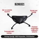 Erkek Siyah Deri Slip  Darkzone DZN6921 farklı açı