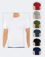Erkek T-shirt Modal ÖTS 1622 Beyaz detay görünüm