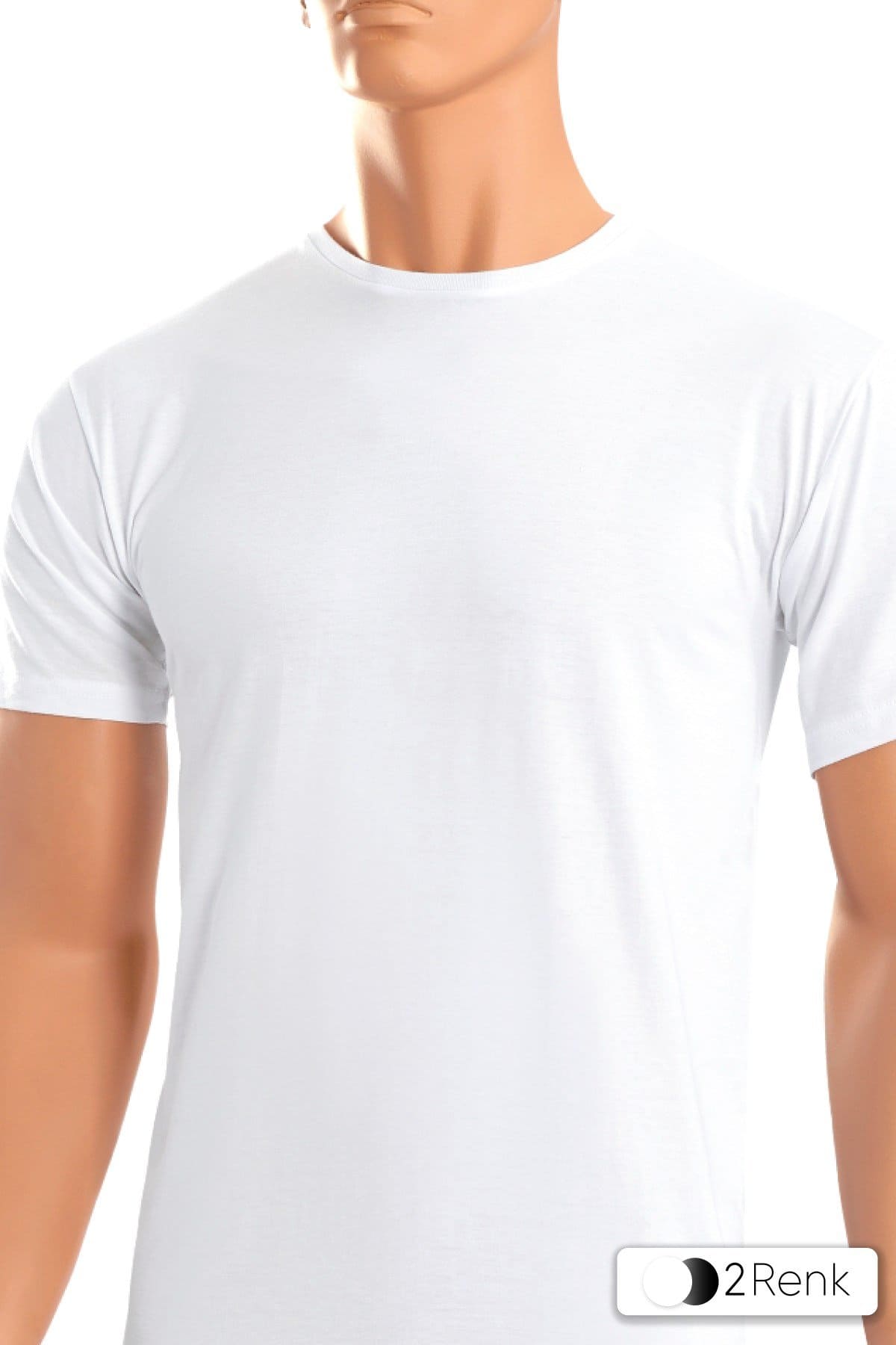 Erkek T-shirt Siyah & Beyaz Süprem ÖTS 1620 - 6 ADET