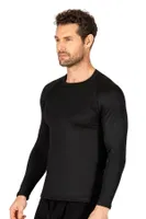 Erkek Termal Viskon Uzun Kollu Simit Yaka Body Fanila Özkan 11317 Siyah görsel 8