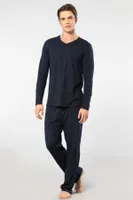 Lacivert Modal Uzun Kollu Erkek Pijama Takımı Cacharel 2237 Lacivert