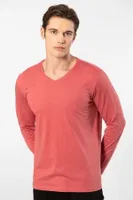 Uzun Kollu Modal Erkek Pijama Takımı Cacharel 2237 Mercan görsel 4