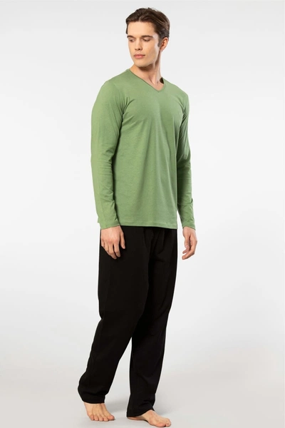 Modal Uzun Kollu Erkek Pijama Takımı Cacharel 2237