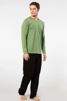 Modal Uzun Kollu Erkek Pijama Takımı Cacharel 2237 Yeşil