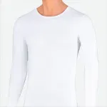 Erkek Uzun Kollu T-shirt Likralı %96 Pamuk ÖTS 1884 Beyaz detay görünüm