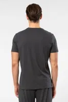 V Yaka Rahat Kesim Erkek T-shirt Cacharel 2170 Antrasit farklı açı