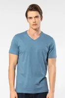 Rahat Kesim Erkek V Yaka T-shirt Cacharel 2170 detay görünüm