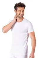 Erkek Yuvarlak Simit Yaka Pamuklu Modal T-Shirt Fanila Özkan 11144 Beyaz farklı açı
