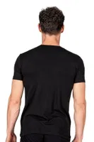 Erkek Yuvarlak Simit Yaka Pamuklu Modal T-Shirt Fanila Özkan 11144 Siyah görsel 5