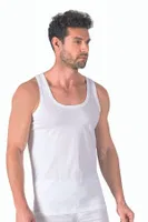 Erkek %100 Pamuklu Süprem Esnek Rahat Kalın Askılı Örme Atlet Özkan 11407 Beyaz görsel 7