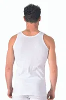 Erkek %100 Pamuklu Süprem Esnek Rahat Kalın Askılı Örme Atlet Özkan 11407 Beyaz görsel 8