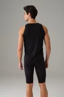 Erkek %85 Polyamid Geniş Askı Spor Atlet Doreanse 2313 Siyah detay görünüm