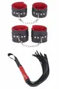 Fantezi Kelepçe Kırbaç Harness Seti missisX 6029