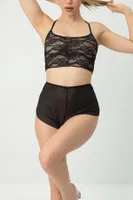 Fantezi Transparan Şortlu Bralet Takım DoReMi 002-001286 Siyah farklı açı