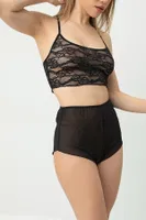 Fantezi Transparan Şortlu Bralet Takım DoReMi 002-001286 Siyah görsel 5