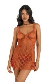 Ahu Lingerie Fırfırlı Kısa Tül Gecelik Ahu Primoda 4224