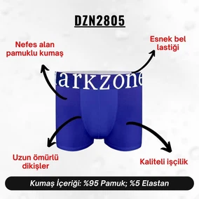 Darkzone Geniş Lastikli Erkek Saks Boxer Darkzone DZN2805 - Alternatif Görünüm