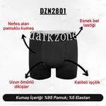 Geniş Lastikli Erkek Siyah Boxer Darkzone DZN2801 farklı açı