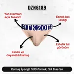 Geniş Lastikli Ten Rengi Erkek Slip Külot  Darkzone DZN6189 farklı açı