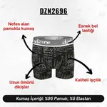Geometrik Desenli Siyah Erkek Boxer Darkzone DZN2696 görsel 4