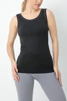 Gigotto Kadın Seamless Desenli Atlet Miorre 001-001258 Siyah görsel 6