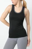 Gigotto Kadın Seamless Fitilli Atlet Miorre 001-001254 Siyah farklı açı