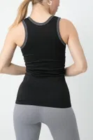 Gigotto Kadın Seamless Fitilli Atlet Miorre 001-001254 Siyah görsel 4