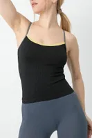Gigotto Kadın Seamless Fitilli Atlet Miorre 001-001264 Siyah görsel 4