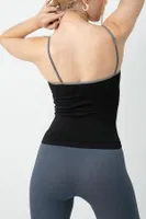 Gigotto Kadın Seamless Fitilli Atlet Miorre 001-001264 Siyah görsel 7