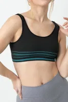 Gigotto Seamless Çizgili Büstiyer Miorre 279-000011 Siyah detay görünüm