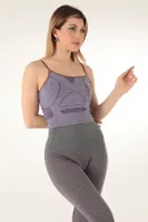 Gigotto Seamless Dantel Detaylı Spor Büstiyer Miorre 001-001213 Mor