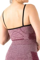 Gigotto Seamless Dantel Detaylı Spor Büstiyer Miorre 001-001213 Bordo görsel 5