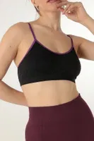 Gigotto Seamless Kabartma Desenli Büstiyer Miorre 001-001206 Siyah görsel 4