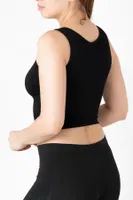 Gigotto Seamless Ripli Crop Tişört Miorre 001-001214 Siyah detay görünüm