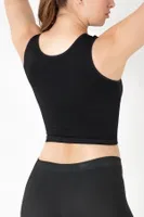 Gigotto Seamless Ripli Crop Tişört Miorre 001-001214 Siyah farklı açı