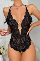 Göğüs Dekolteli Fantazi Dantel Kadın Body Siyah For Dreams 8459 Siyah farklı açı