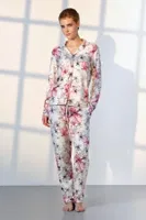 Gömlek Yaka Düğmeli Çiçek Desenli Kadın Pijama Takımı Doreanse 25K4031