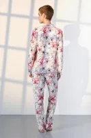 Gömlek Yaka Düğmeli Çiçek Desenli Kadın Pijama Takımı Doreanse 25K4031 detay görünüm