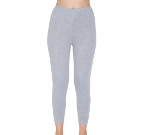 Yıldız Çamaşır Gri 3'lü Paket Likralı Battal Beden Uzun Kadın Tayt Yıldız 3637 - Alternatif Görünüm